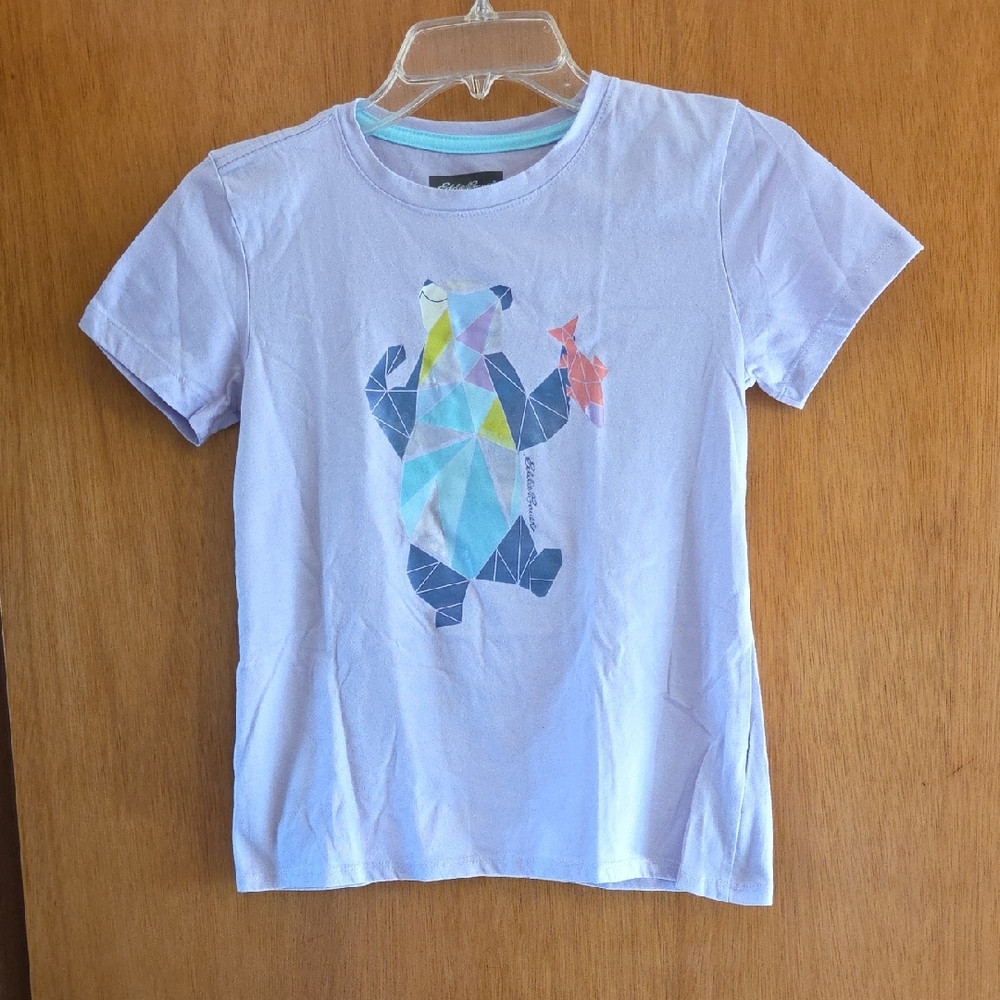 Eddie Bauer Kids' White Tee with Geometric Bear